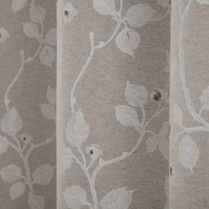 BigBuy Home Rideau Gris Fleurs 140 x 260 cm