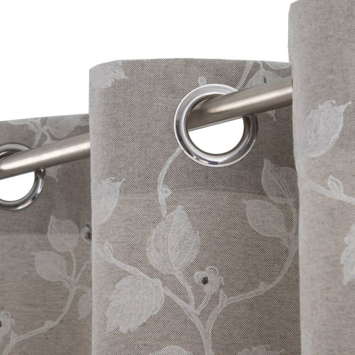BigBuy Home Rideau Gris Fleurs 140 x 260 cm