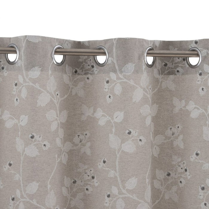 BigBuy Home Rideau Gris Fleurs 140 x 260 cm