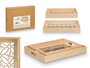 Giftdecor Lot de 2 Bandejas Rectangulaires Flor en Bois et Verre 40,5x5x31 cm (Set de 6)