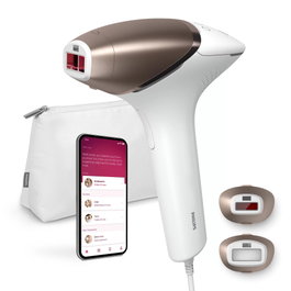 Philips Épilateur à lumière pulsée IPL série 8000 BRI945/00 Rose et blanc