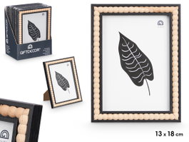 GIFTDECOR Porte-photos Noir avec motifs billes 13 x 18 cm