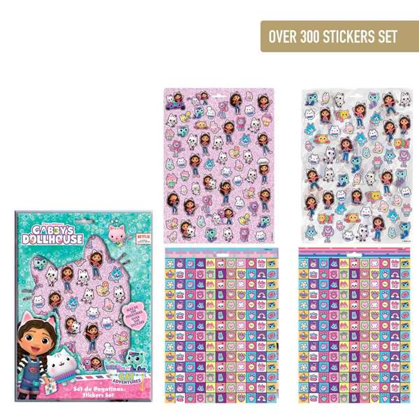 Gabby's Dollhouse - Pack de 10 autocollants / stickers - Format 18 x 25 cm Gabby's Dollhouse - Pack de 10 autocollants / stickers - Format 18 x 25 cm