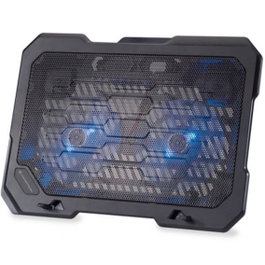 Conceptronic Base de Refroidissement pour Ordinateur Portable 15,6 Pouces avec 2 Ventilateurs Silencieux USB