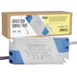 BX3 LIGHT Driver LED ABT-15-24W 24W, Sortie 45-84VDC 280-300 mA, Compatible TRIAC, Classe II - BX3-DRDIM-25W