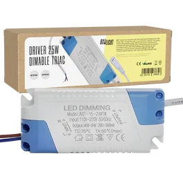BX3 LIGHT Driver LED ABT-15-24W 24W, Sortie 45-84VDC 280-300 mA, Compatible TRIAC, Classe II - BX3-DRDIM-25W