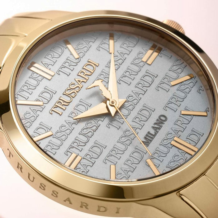 Trussardi R2453141507 avec bracelet doré et cadran bleu