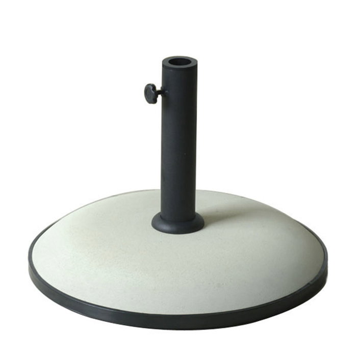Marbueno Base pour Parapluie Ronde Ciment 50x37 cm 25 kg Blanc Jardin Piscine Terrasse 10453