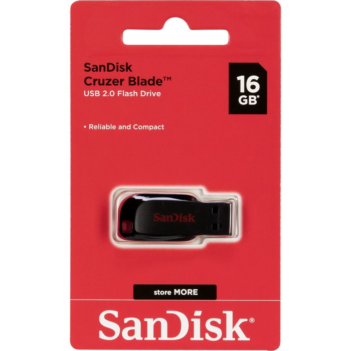 SanDisk Cruzer Blade 16 Go Rouge et Noir