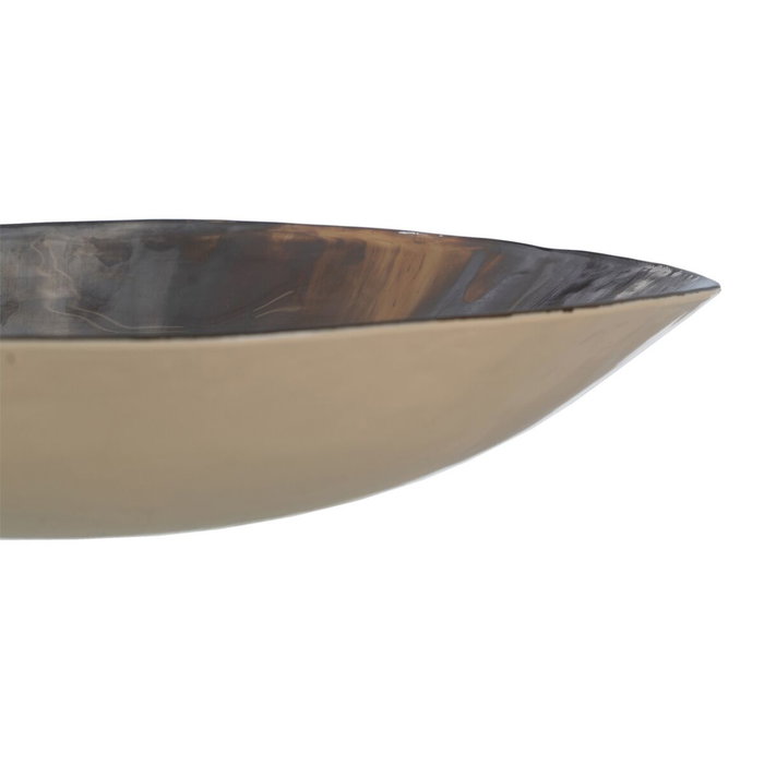 Centre de Table Marron Crème Verre 29 x 29 x 7 cm