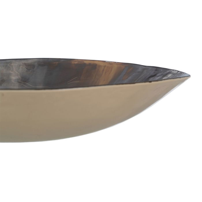 Centre de Table Marron Crème Verre 29 x 29 x 7 cm