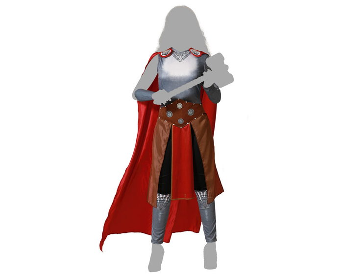 BigBuy Carnival Déguisement Superhéroïne Rouge avec Cape Taille XS/S BigBuy Carnival Déguisement Superhéroïne Rouge avec Cape Taille XS/S
