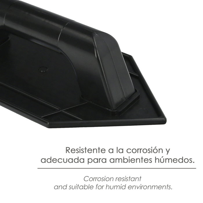 WOLFPACK LINEA PROFESIONAL Talocha Plastico Punta Mango Redondo 26x14 cm Negro Con Alveolos WOLFPACK LINEA PROFESIONAL Talocha Plastico Punta Mango Redondo 26x14 cm Negro Con Alveolos