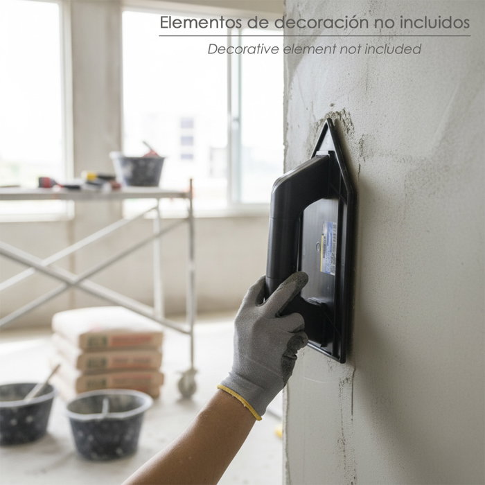 WOLFPACK LINEA PROFESIONAL Talocha Plastico Punta Mango Redondo 26x14 cm Negro Con Alveolos WOLFPACK LINEA PROFESIONAL Talocha Plastico Punta Mango Redondo 26x14 cm Negro Con Alveolos