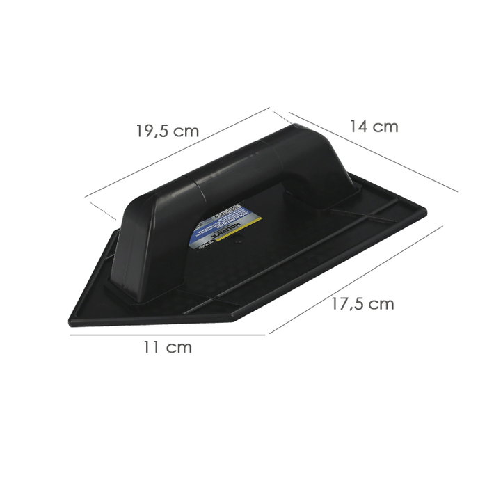 WOLFPACK LINEA PROFESIONAL Talocha Plastico Punta Mango Redondo 26x14 cm Negro Con Alveolos WOLFPACK LINEA PROFESIONAL Talocha Plastico Punta Mango Redondo 26x14 cm Negro Con Alveolos