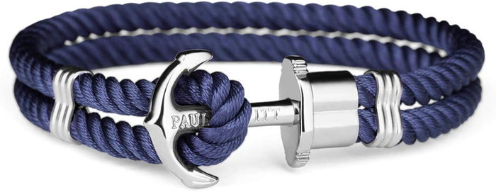 Paul Hewitt Bracelet en tissu bleu unisexe Paul Hewitt Bracelet en tissu bleu unisexe