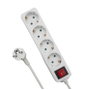 MicroConnect Multiprise Secteur 4 Prises Schuko avec Interrupteur et Protection Enfant - Câble 5m - Blanc