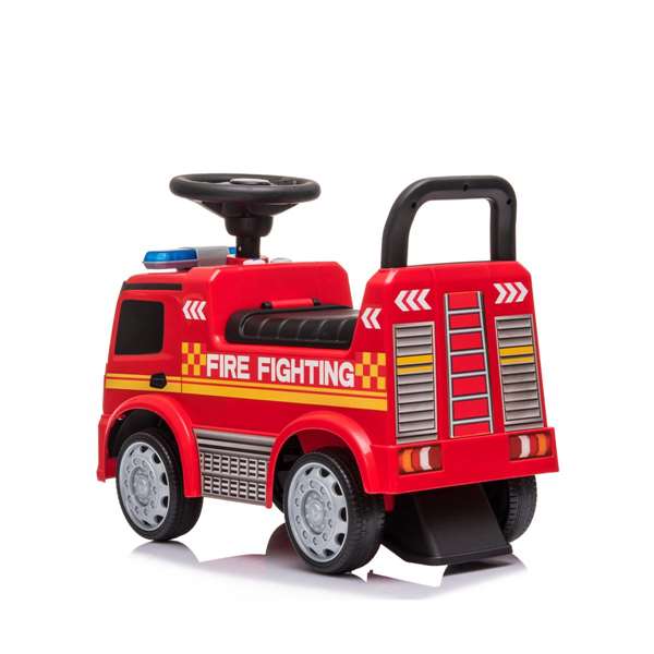 Ociotrends Mercedes Truck Actros Firemen - Camion de pompiers jouet avec lumières et sons, pour enfants de 1 à 3 ans (poids max 25 kg), boîte multilingue, couleur rouge