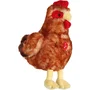 Gipsy Toys Peluche Poule Rousse Sonore 22 cm - Animaux de la Ferme, Pelage Doux, Caquette au Toucher