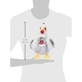 Gipsy Toys Peluche Poule Rousse Sonore 22 cm - Animaux de la Ferme, Pelage Doux, Caquette au Toucher