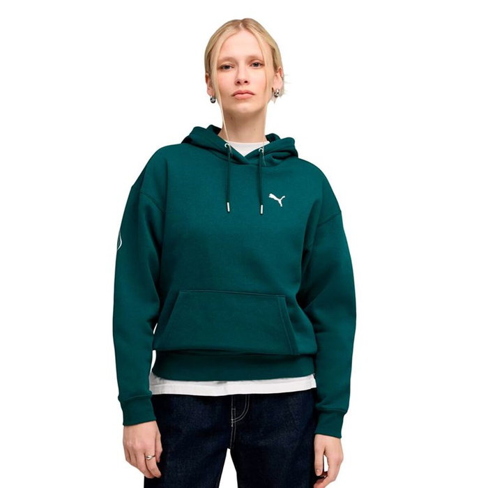 Sweat à capuche femme Puma Maximal Metallic Vert XL