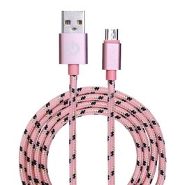 Garbot Grab&Go Câble Micro-USB tressé 1m, rose