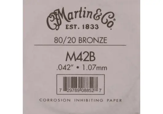 Martin Cuerda Acústica Entorchada Bronze 80/20 - 042 (Set de 12) (Set de 12) Martin Cuerda Acústica Entorchada Bronze 80/20 - 042 (Set de 12) (Set de 12)
