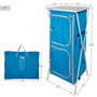 Color Baby - Étagère pliable pour camping et extérieur, dimensions 62 x 53 x 140 cm (L x P x H)