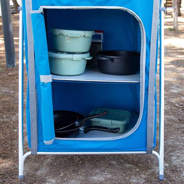 Color Baby - Étagère pliable pour camping et extérieur, dimensions 62 x 53 x 140 cm (L x P x H) Color Baby - Étagère pliable pour camping et extérieur, dimensions 62 x 53 x 140 cm (L x P x H)
