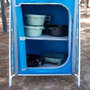 Color Baby - Étagère pliable pour camping et extérieur, dimensions 62 x 53 x 140 cm (L x P x H)