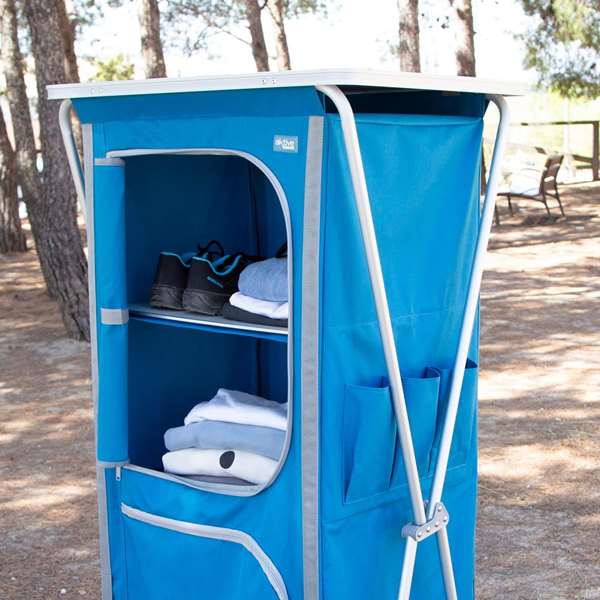 Color Baby - Étagère pliable pour camping et extérieur, dimensions 62 x 53 x 140 cm (L x P x H) Color Baby - Étagère pliable pour camping et extérieur, dimensions 62 x 53 x 140 cm (L x P x H)