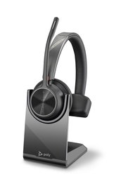 Poly Voyager 4310 UC - Casque sans fil mono Bluetooth avec station de charge USB-C - Compatible PC, Mac et smartphone