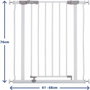 Dreambaby Barrière de sécurité Ava Slimline - Blanc - 61-68 cm