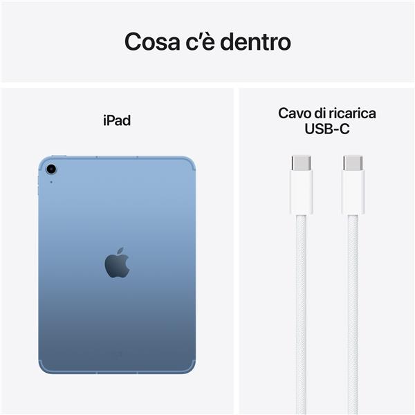 Apple iPad 11 Pouces Wi-Fi + Cellular 512 Go Bleu - Processeur A16, 6 Go RAM, iPadOS 18