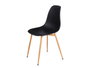 Giftdecor Salle à Manger Chaise Noire 52x82x47 cm Plastique et Métal (Set de 4)