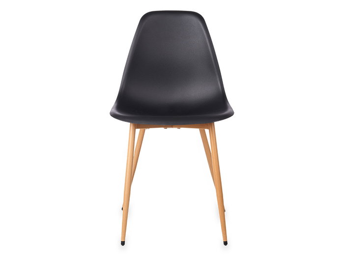 Giftdecor Salle à Manger Chaise Noire 52x82x47 cm Plastique et Métal (Set de 4)