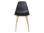 Giftdecor Salle à Manger Chaise Noire 52x82x47 cm Plastique et Métal (Set de 4)