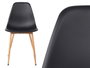 Giftdecor Salle à Manger Chaise Noire 52x82x47 cm Plastique et Métal (Set de 4)