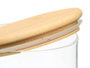 VIVALTO Bocal rond en verre borosilicate avec couvercle en bambou 1,1L