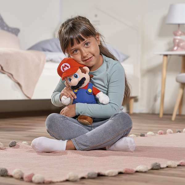 Smoby - Peluche Super Mario Bros - Mario - 30 cm - Figurine en Textile
