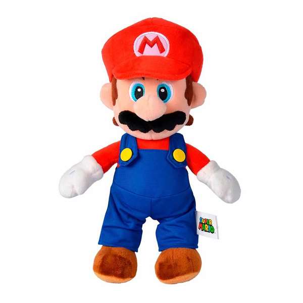 Smoby - Peluche Super Mario Bros - Mario - 30 cm - Figurine en Textile