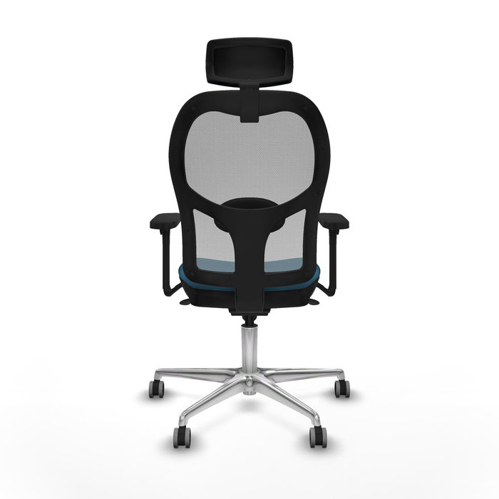 Piqueras y Crespo Chaise de Bureau avec Appui-tête Jorquera 3D086G2 Gris Vert pétrole