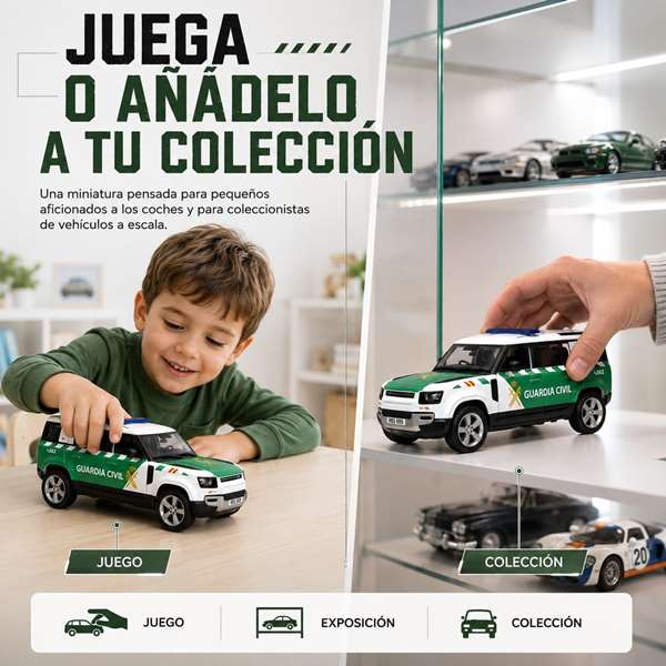 Burago Land Rover Defender 110 Guardia Civil, échelle 1:24