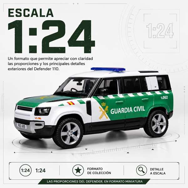 Burago Land Rover Defender 110 Guardia Civil, échelle 1:24