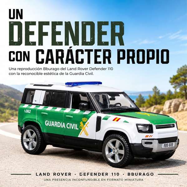 Burago Land Rover Defender 110 Guardia Civil, échelle 1:24