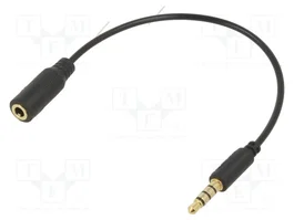 DELOCK Câble Jack 3,5mm 4pin stéréo, 0,175m