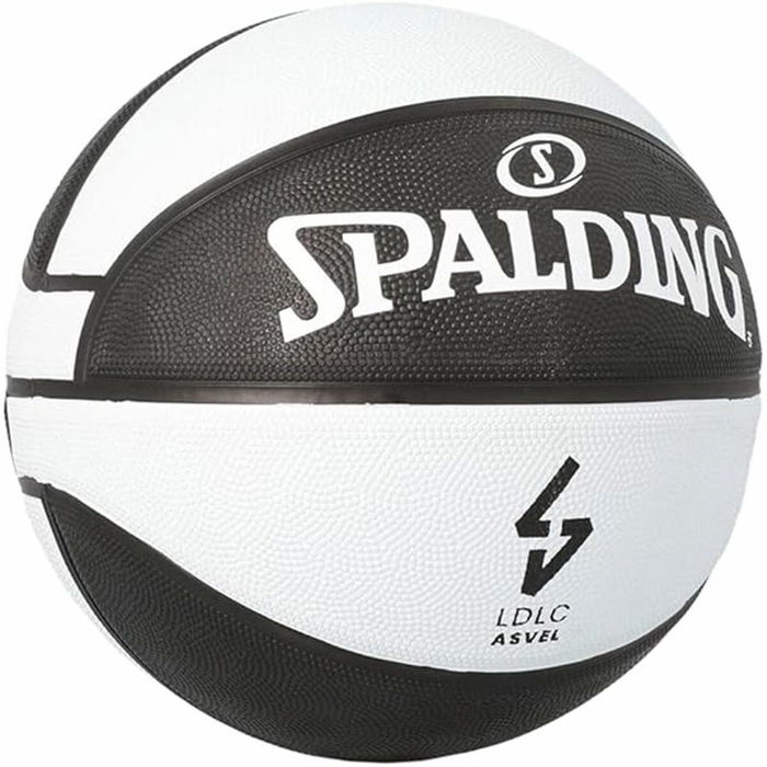 Ballon de basket Spalding Asvel Sz7 Blanc Noir (Taille 7)