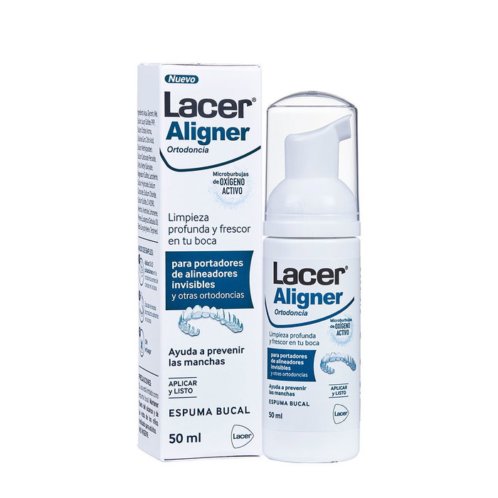 Lacer Aligner - Mousse Buccale - 50 ml - Formule avec Fluor, Menthe et Xylitol - Unisexe