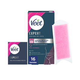 Veet Bikini Bandes de Cire à Épiler pour Peaux Normales 16 Unités