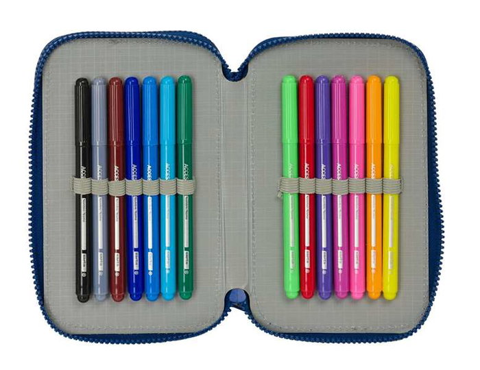 Safta Plumier double poche 29 pièces Munich "North" 12,5 x 19,5 x214 cm (3 ans et plus)